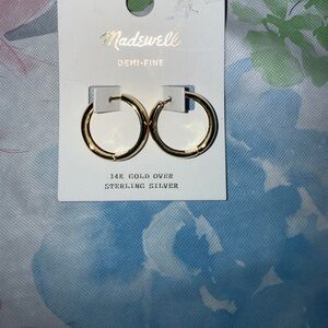 Madewell 14K Gold Over Sterling Silver Hoop Earrings
